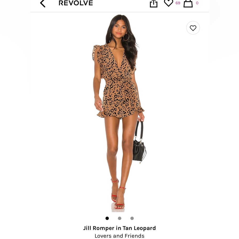 WORN ONCE! — Lovers and Friends — Leopard Romper — size Small